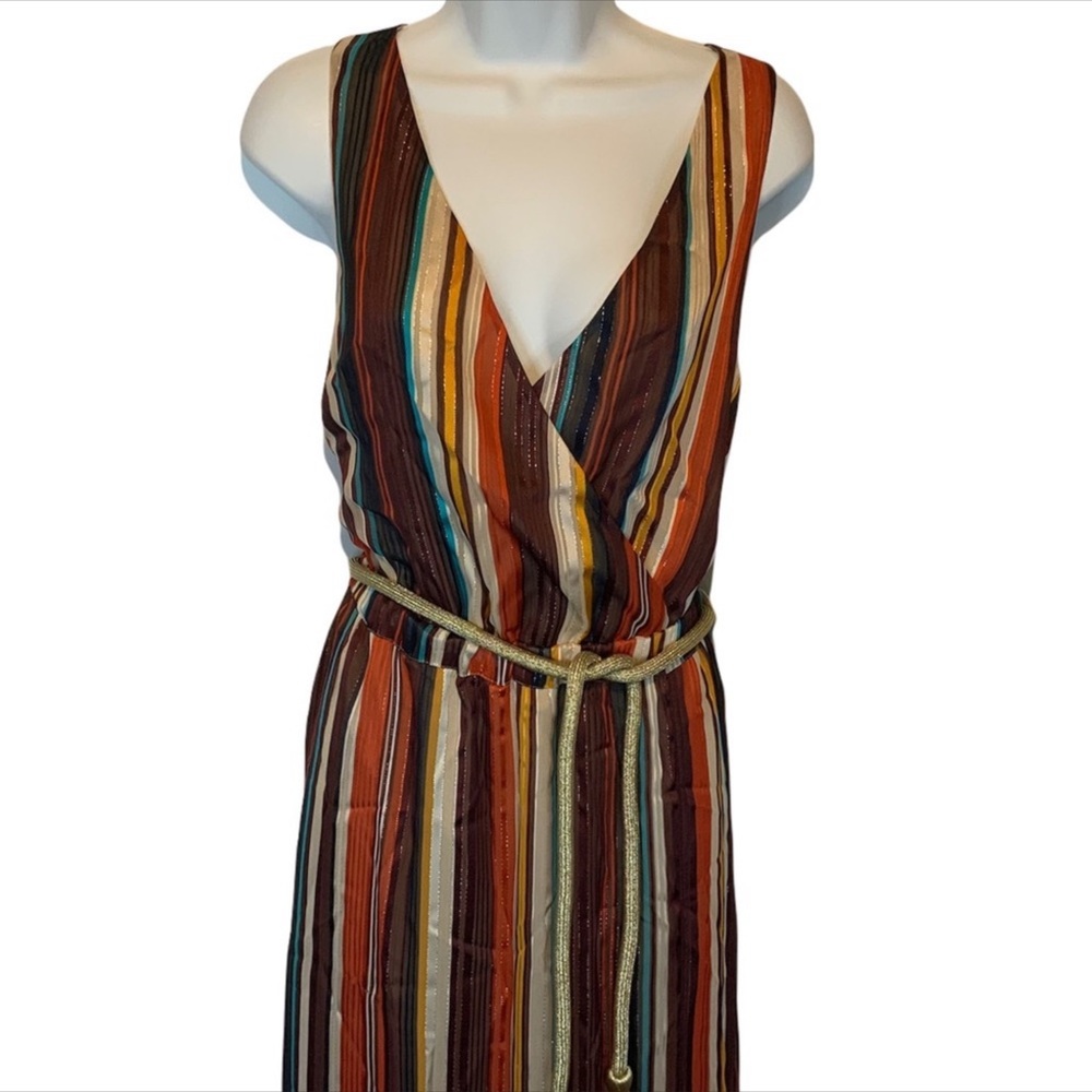 Boston Proper Maxi Dress Metallic NWT